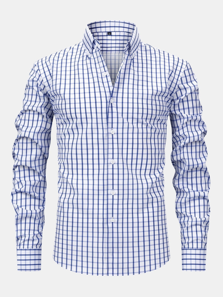 Dennis - Camisa de manga larga con patrón de cuadros
