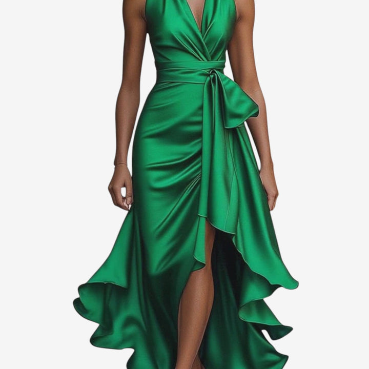 Claudia™ Vestido Noche Volantes