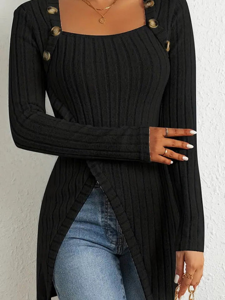 Top calyra | Cuello cuadrado elegante