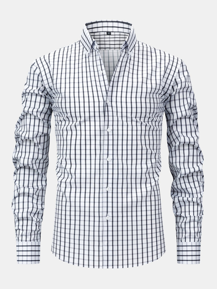 Dennis - Camisa de manga larga con patrón de cuadros