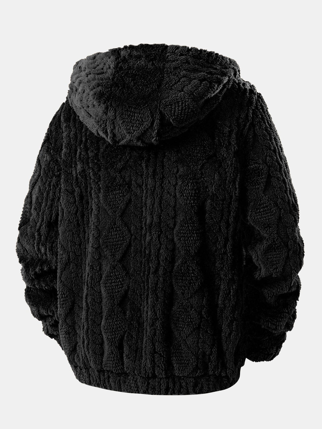 Bert | Sudadera con capucha de jacquard geométrico de peluche