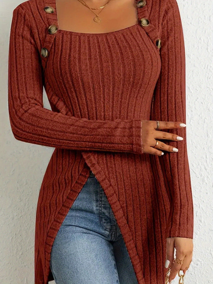 Top calyra | Cuello cuadrado elegante