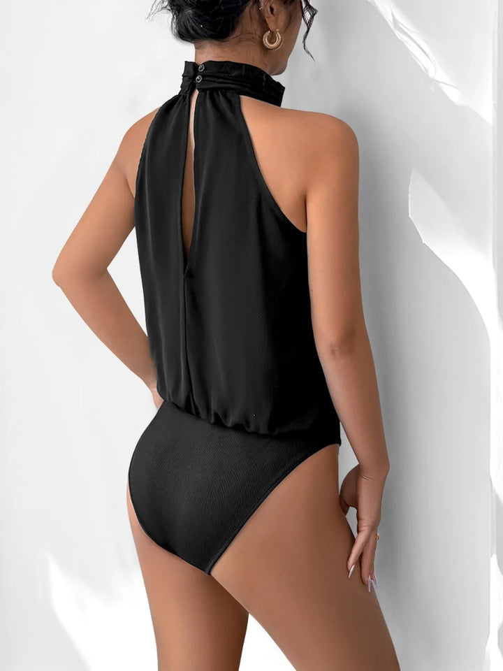 Body Con Cuello Griego Y Estampado Floral