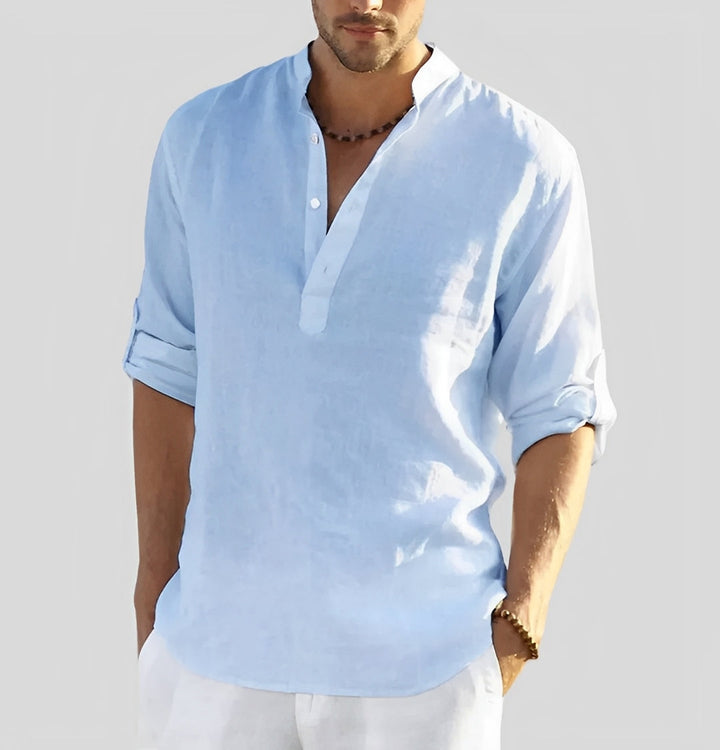 Cordell - Camisa de lino para hombre con ajuste relajado