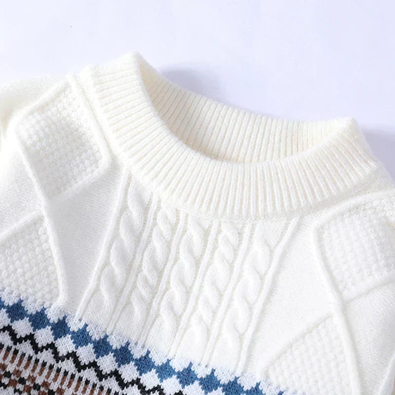 Sebas | Suéter de invierno con textura nórdica