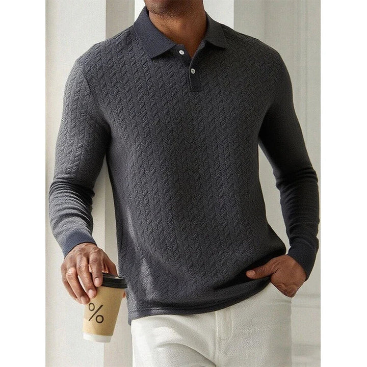Harvey | Suéter de polo texturizado