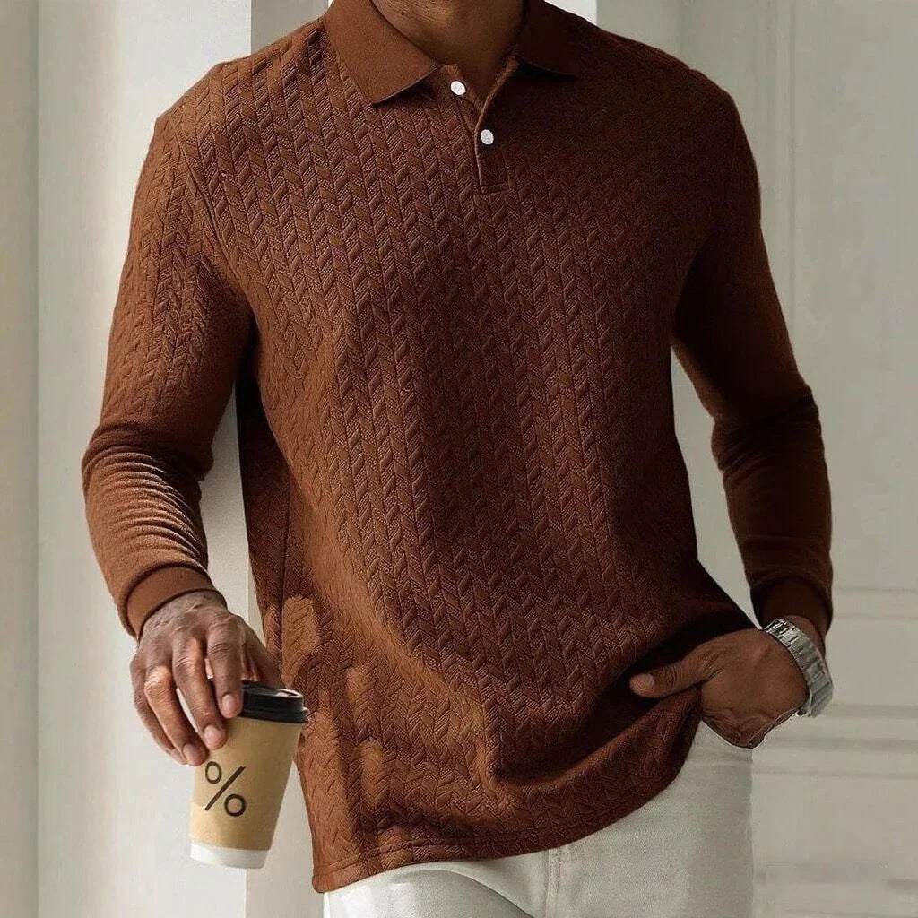 Harvey | Suéter de polo texturizado