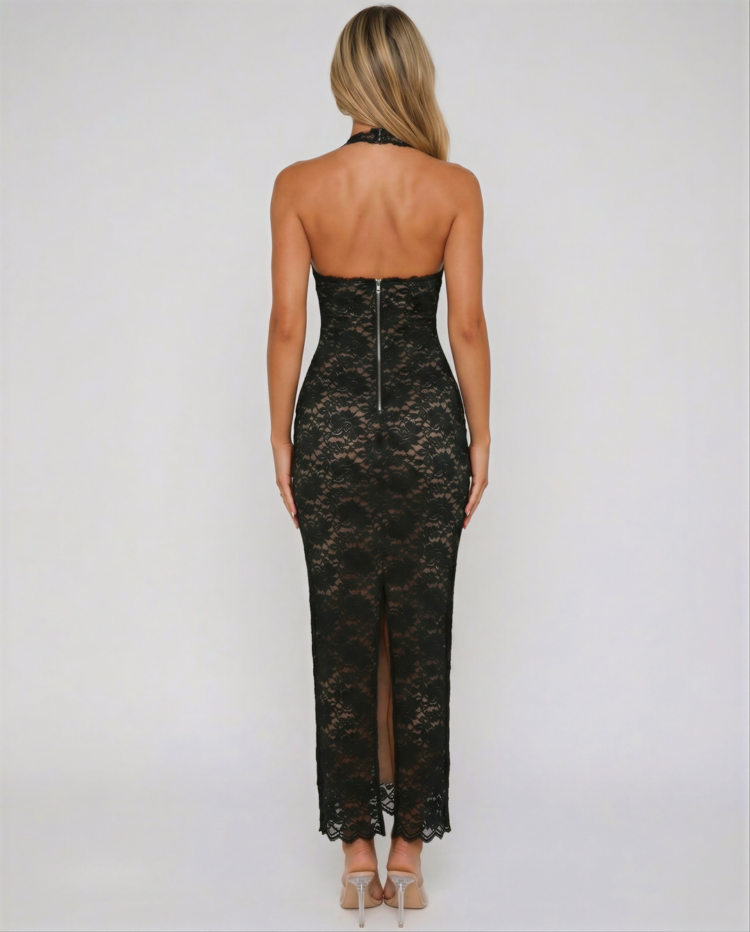 Zyvera| Midnight Lace Vestido