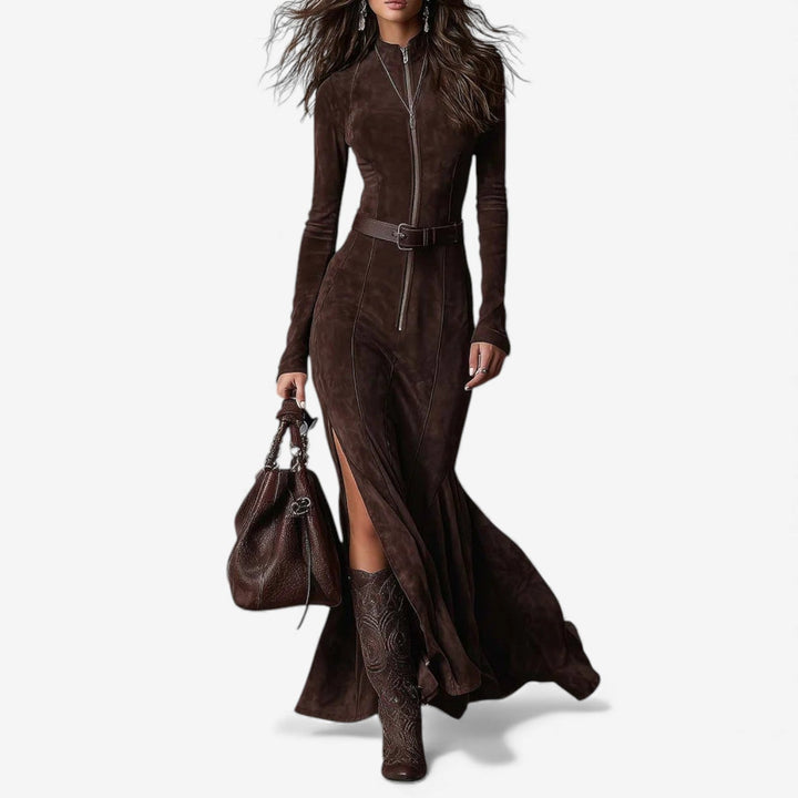 Elena™ Vestido Maxi Con Cremallera