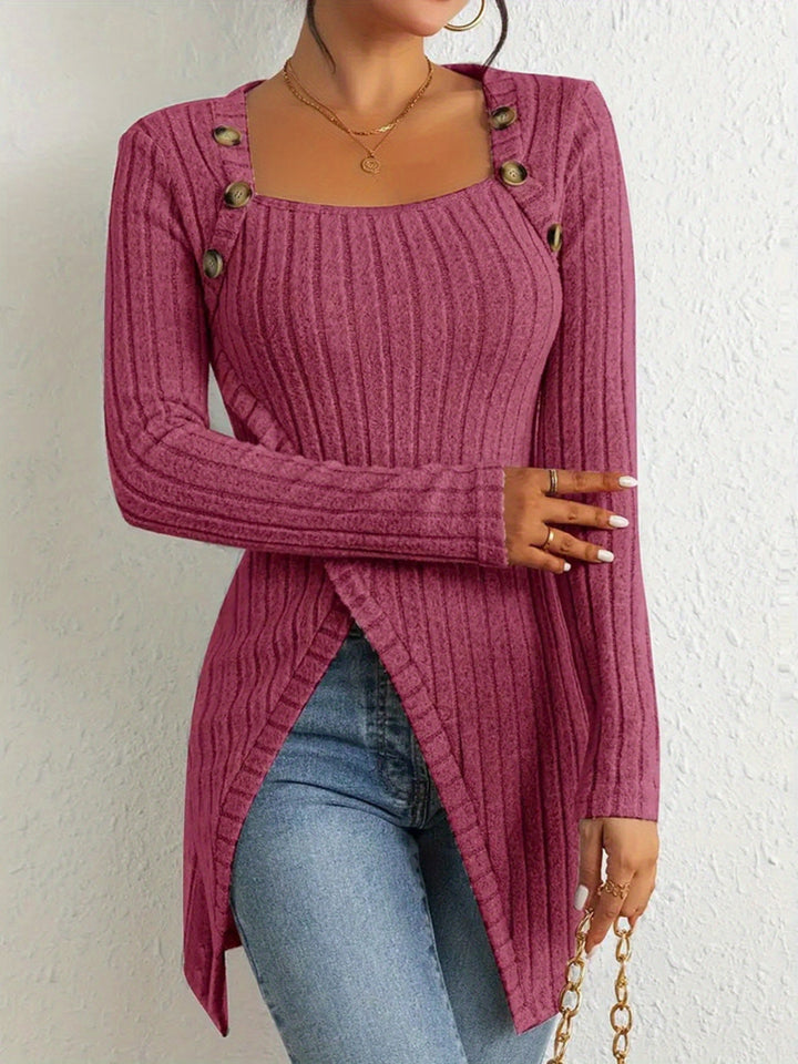 Top calyra | Cuello cuadrado elegante