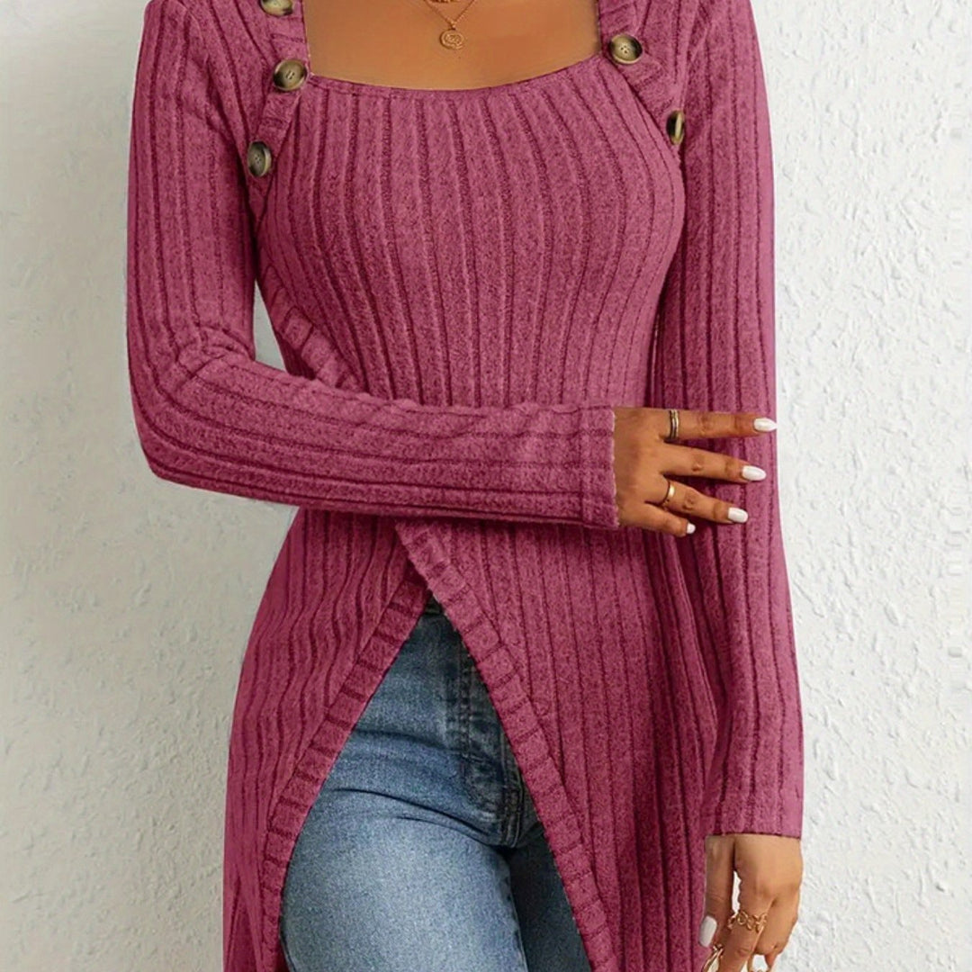 Top calyra | Cuello cuadrado elegante