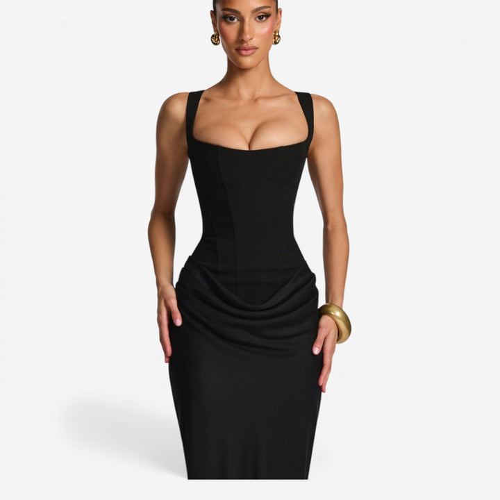 Zanetta™ Vestido Maxi Fruncido