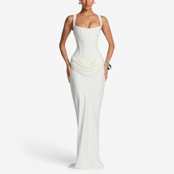 Zanetta™ Vestido Maxi Fruncido