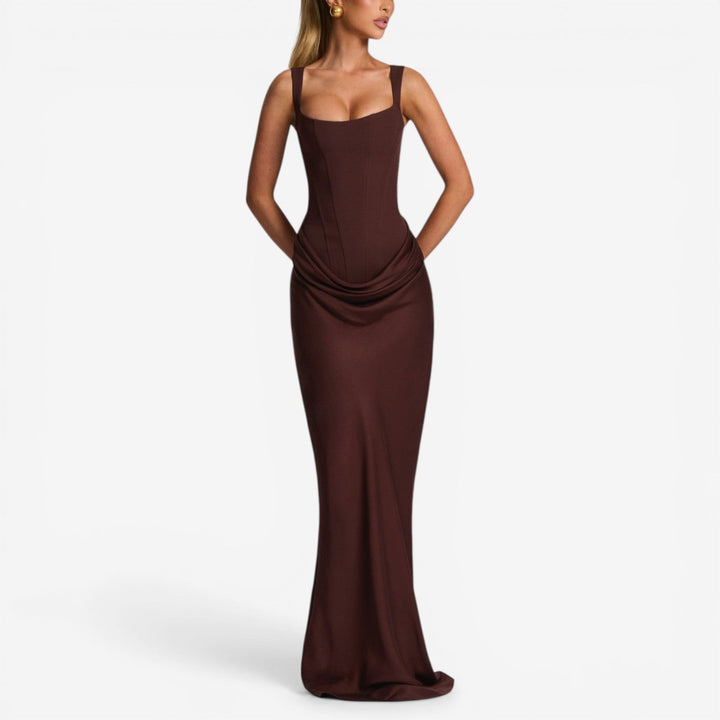Zanetta™ Vestido Maxi Fruncido