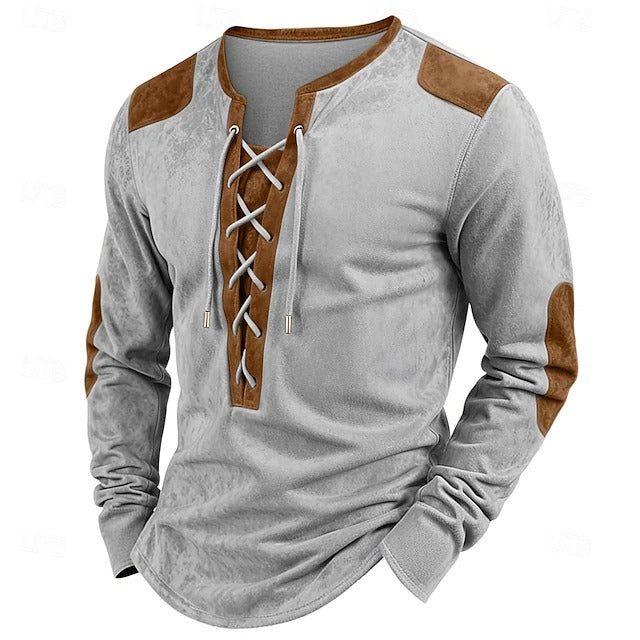 Keith | Camiseta Henley de manga larga para hombre