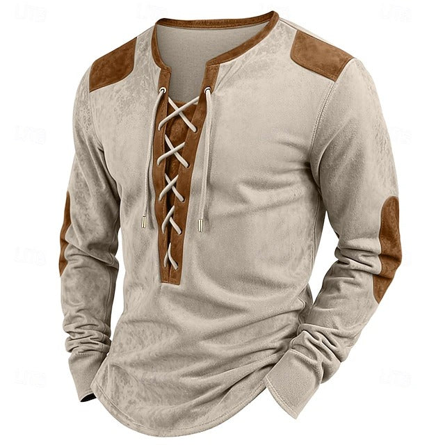 Keith | Camiseta Henley de manga larga para hombre