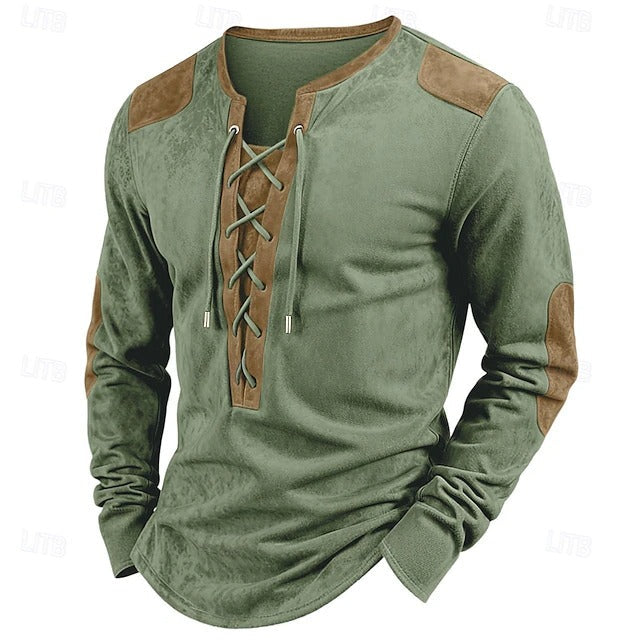 Keith | Camiseta Henley de manga larga para hombre