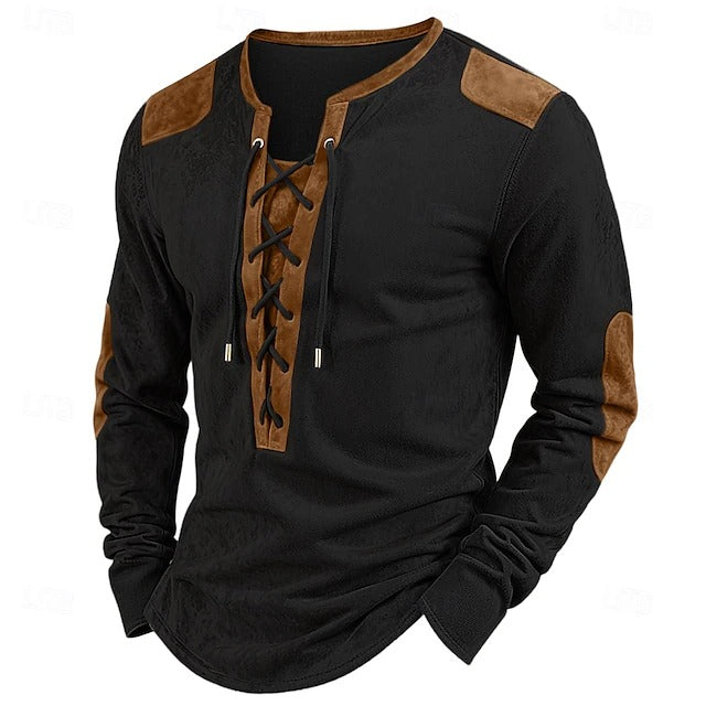 Keith | Camiseta Henley de manga larga para hombre