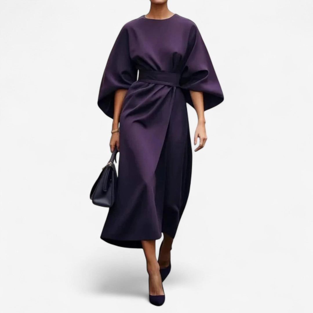 Delfina™ Vestido Midi Drapeado