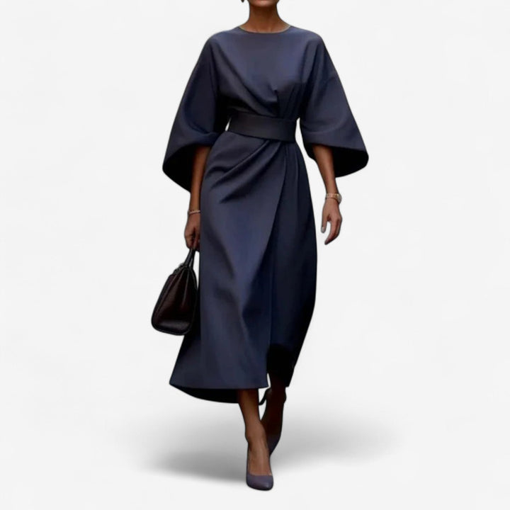 Delfina™ Vestido Midi Drapeado