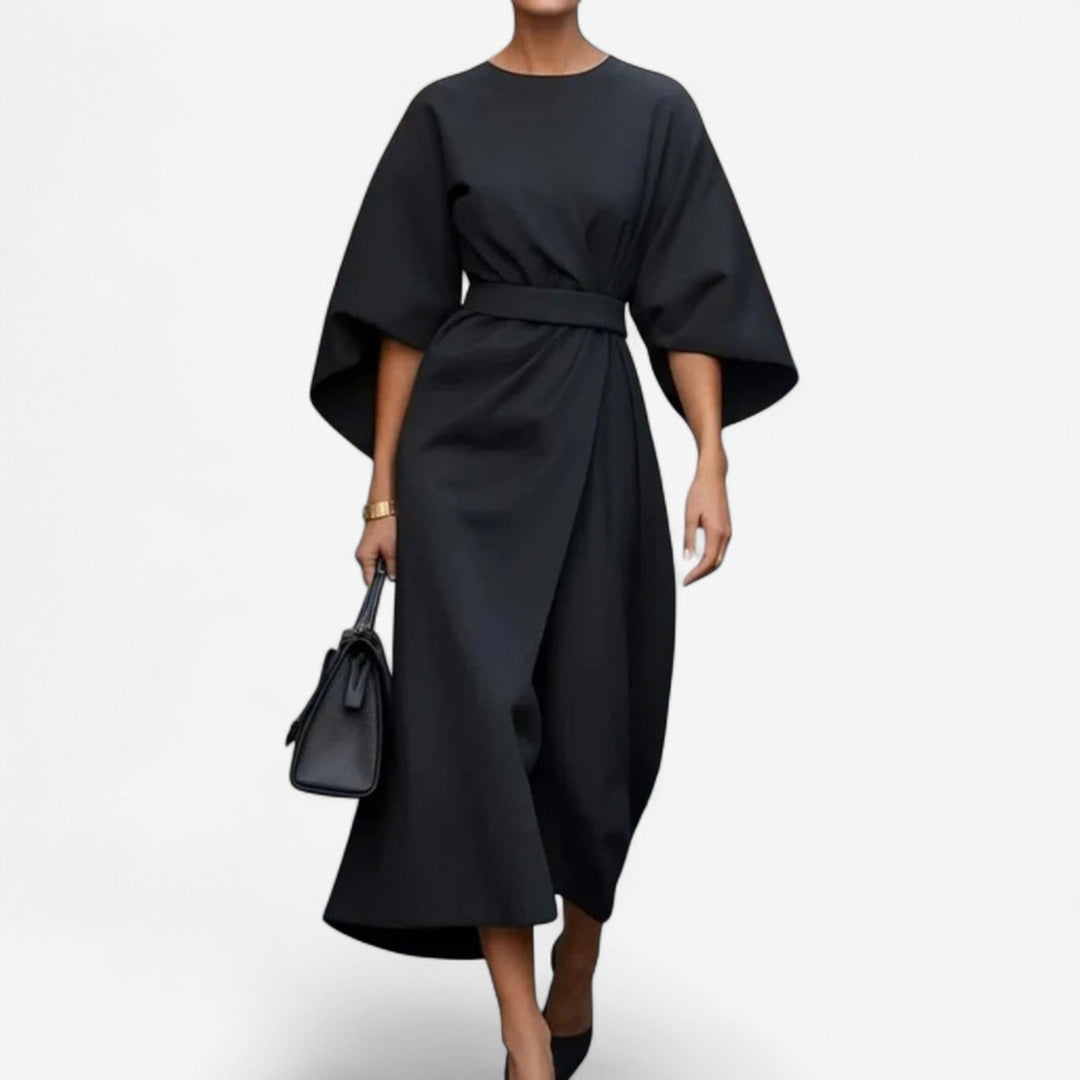Delfina™ Vestido Midi Drapeado