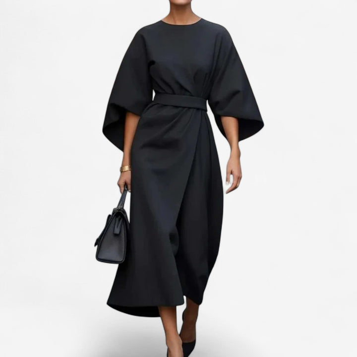 Delfina™ Vestido Midi Drapeado