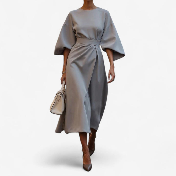 Delfina™ Vestido Midi Drapeado