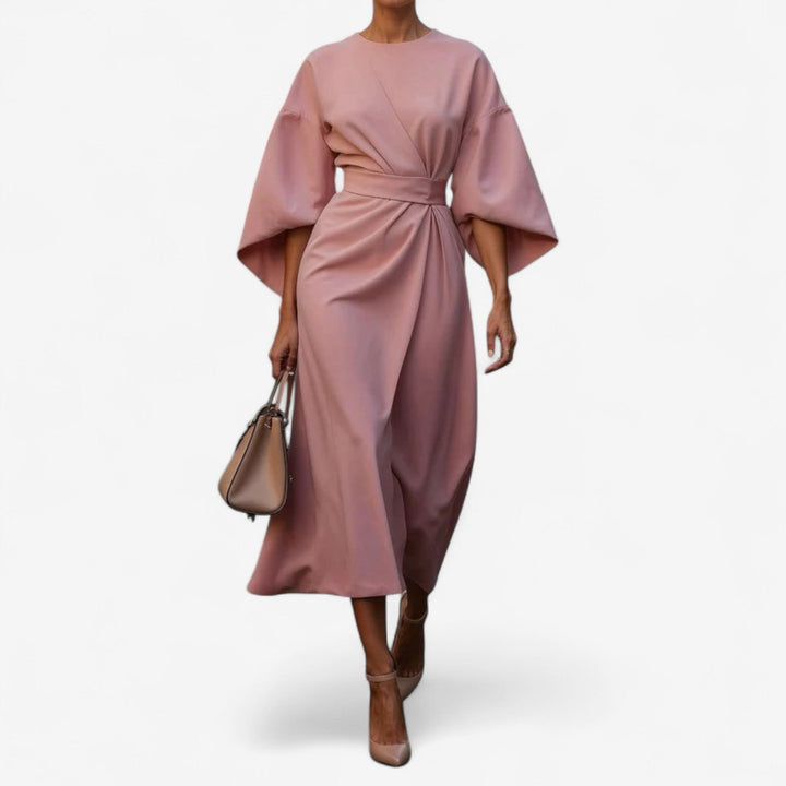 Delfina™ Vestido Midi Drapeado