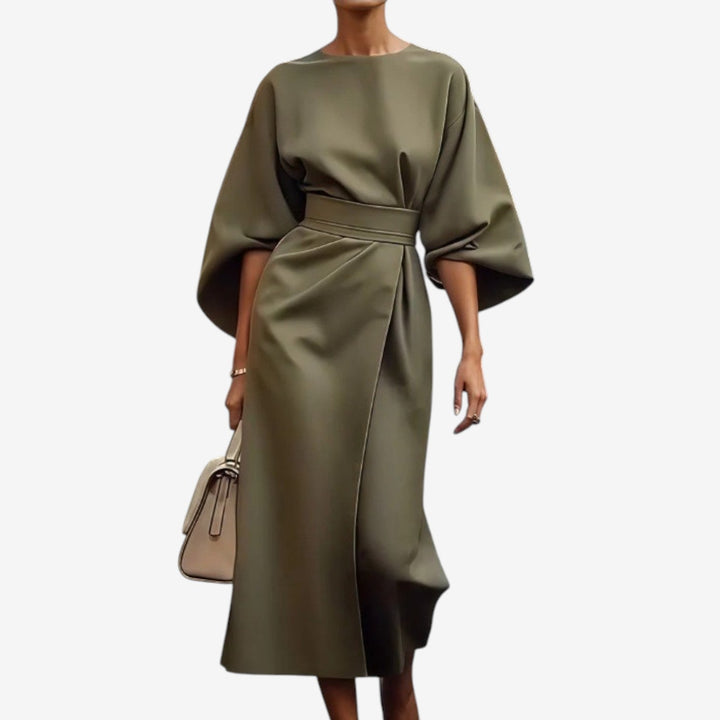 Delfina™ Vestido Midi Drapeado