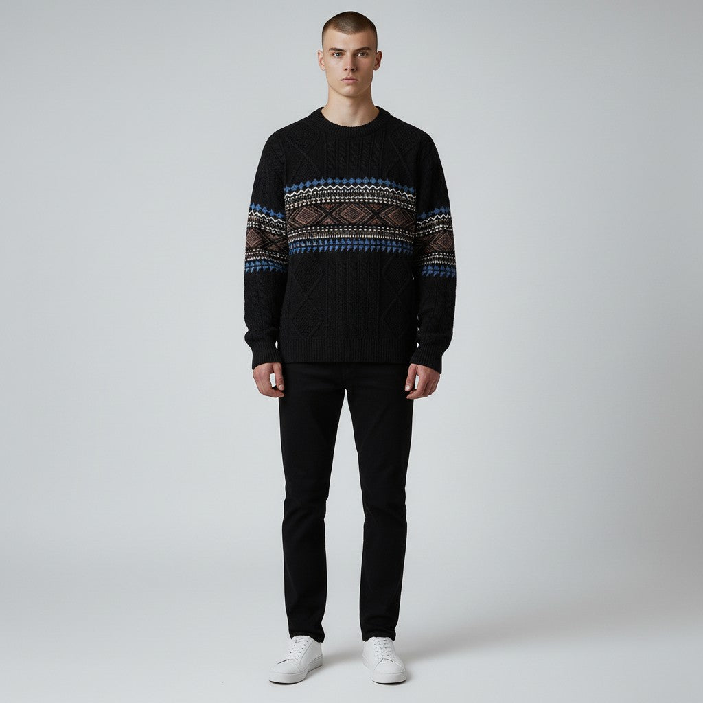 Sebas | Suéter de invierno con textura nórdica