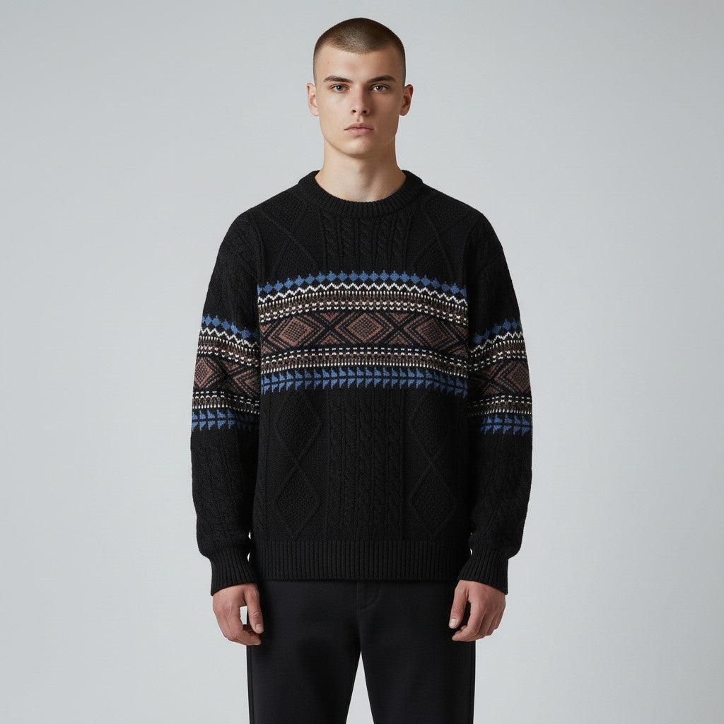 Sebas | Suéter de invierno con textura nórdica