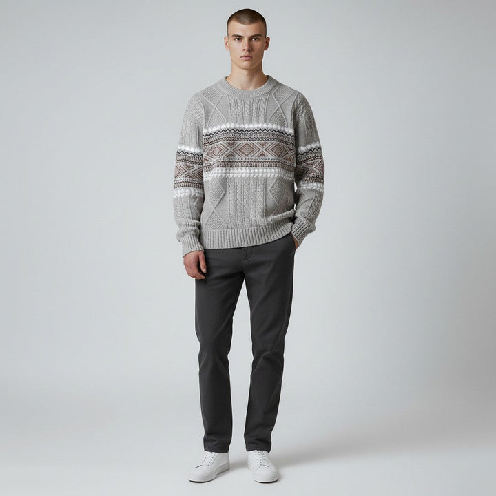 Sebas | Suéter de invierno con textura nórdica